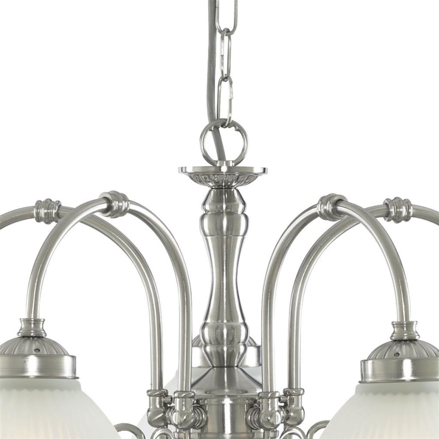 Searchlight - Ljuskrona på kedja AMERICAN DINER 5xE14/60W/230V skinande krom