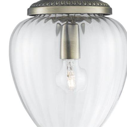 Searchlight - Ljuskrona med upphängningsrem PINEAPPLE 1xE27/60W/230V mässing