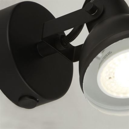 Searchlight - Väggspotlight FOCUS 1xGU10/50W/230V svart