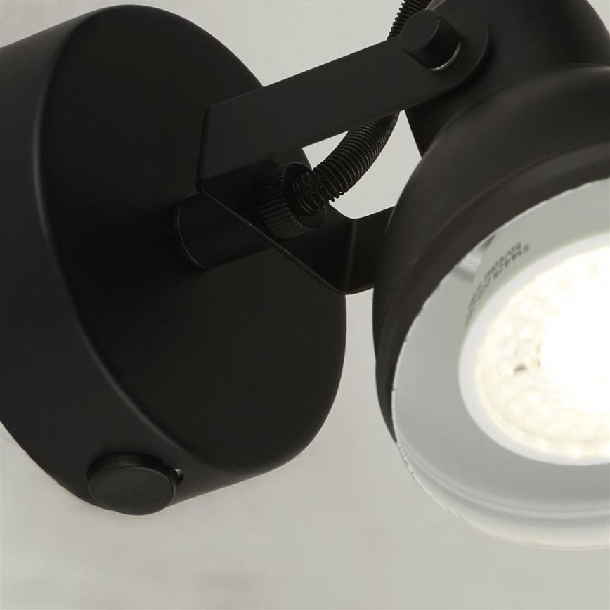 Searchlight - Väggspotlight FOCUS 1xGU10/50W/230V svart