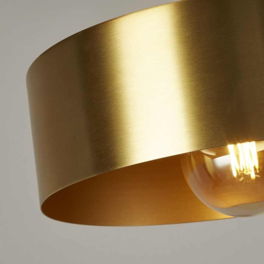 Searchlight - Ljuskrona med textilsladd KNOX 1xE27/60W/230V guld