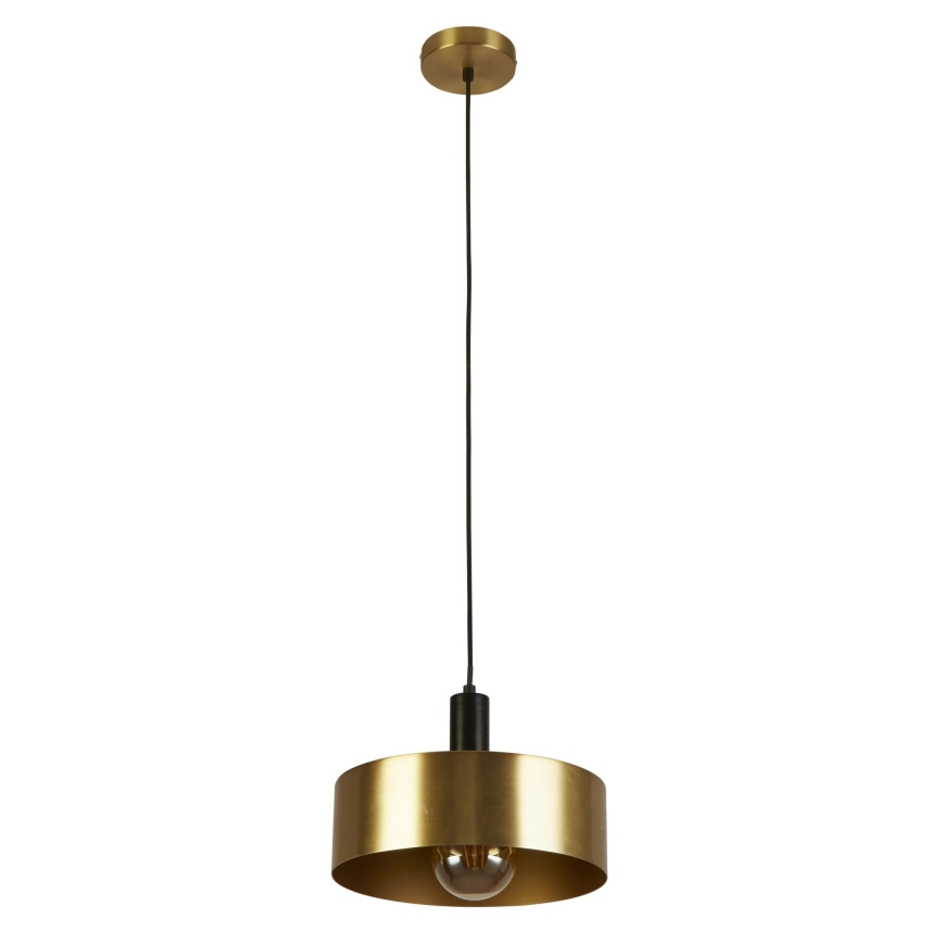 Searchlight - Ljuskrona med textilsladd KNOX 1xE27/60W/230V guld