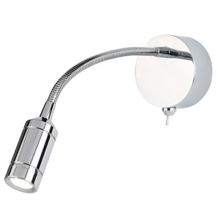Searchlight - LED Flexibel små lampor ADJU LED/1W/230V skinande krom