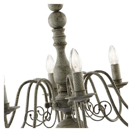 Searchlight 2268-8GY - Ljuskrona med kedja GREYTHORNE 8xE14/40W/230V