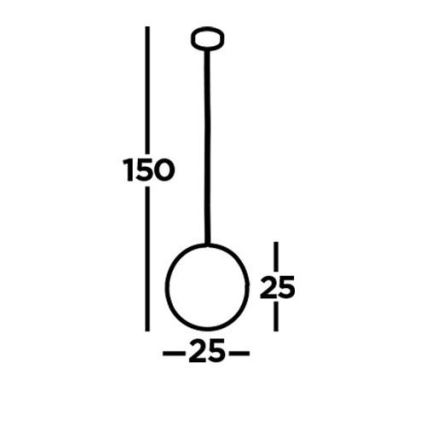 Searchlight - Ljuskrona med upphängningsrem ENDOR 1xE27/40W/230V svart