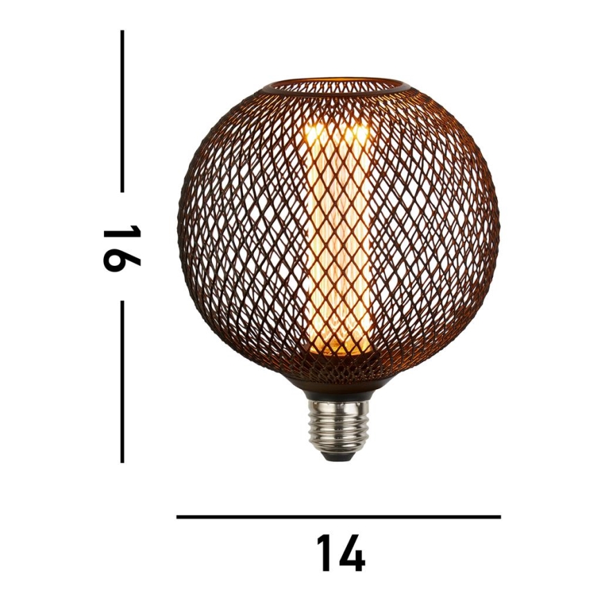 Searchlight  - LED-dimbar dekorativ lampa WIRE MESH E27/4,5W/230V 2700K