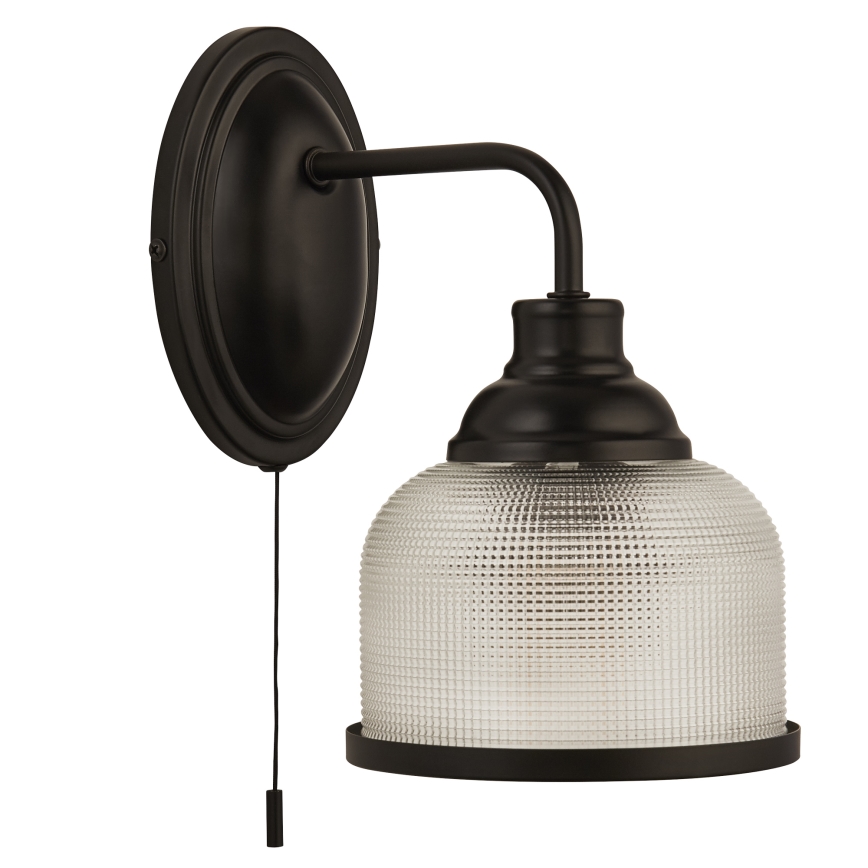 Searchlight - Vägglampa BISTRO 1xE27/60W/230V svart