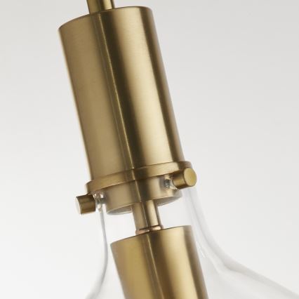 Searchlight - Ljuskrona med textilsladd MARGARITA 1xE27/60W/230V mässing