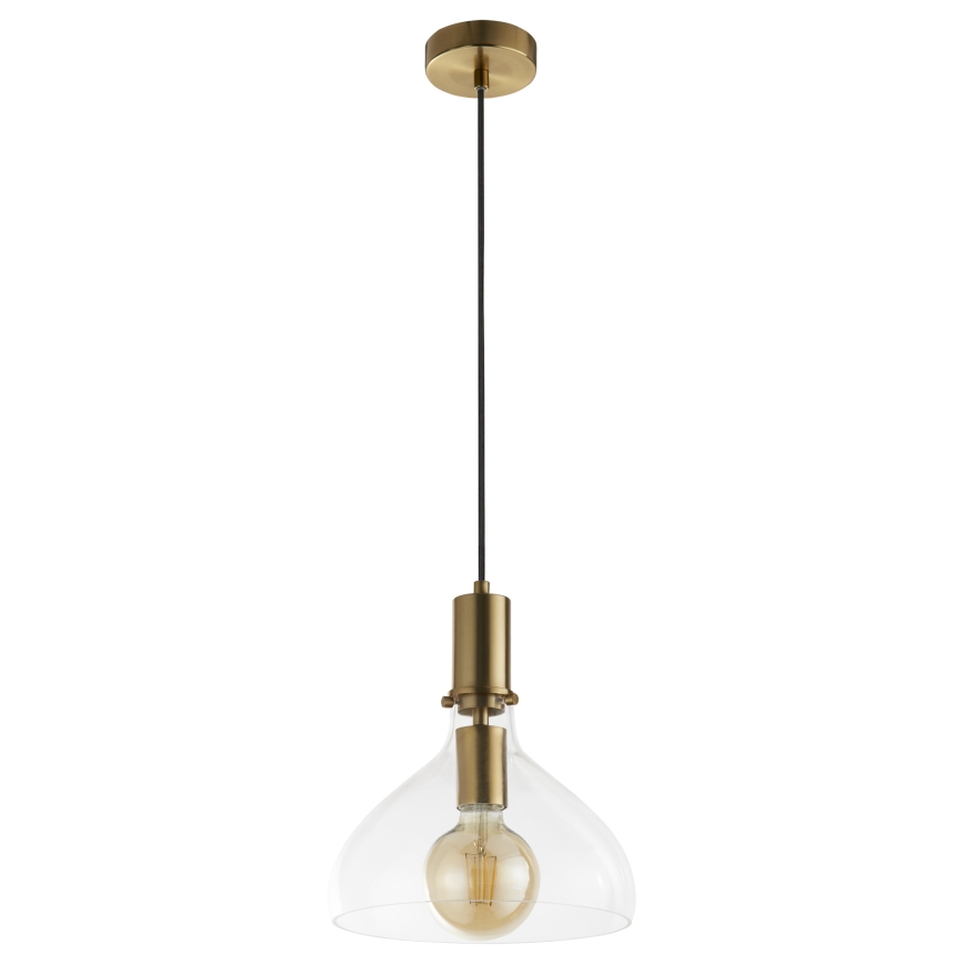 Searchlight - Ljuskrona med textilsladd MARGARITA 1xE27/60W/230V mässing