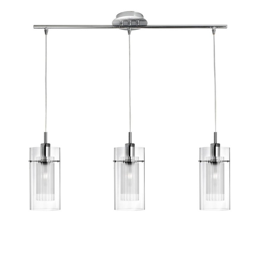 Searchlight - Ljuskrona med upphängningsrem DUO 3xE14/60W/230V skinande krom
