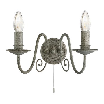 Searchlight 3362-2GY - Väggbelysning GREYTHORNE 2xE14/40W/230V