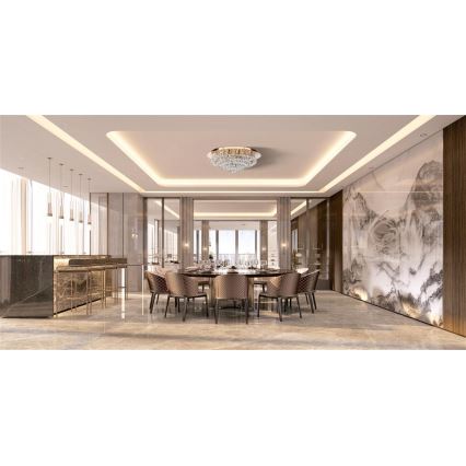 Searchlight - Taklampa HANNA 8xG9/33W/230V