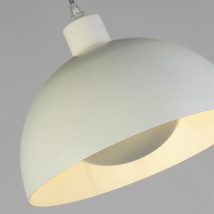 Searchlight - Pendellampa med kabel MARS 1xE27/60W/230V Ø 40 cm krämvit