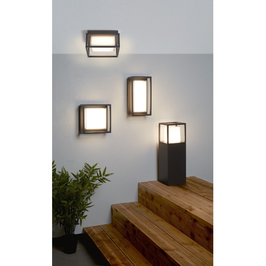 Searchlight 3831GY - LED Utomhus Väggbelysning OHIO 1xLED/12W/230V IP44
