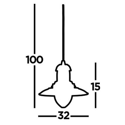 Searchlight - Pendellampa på vajer FISHERMAN 1xE27/60W/230V mässing