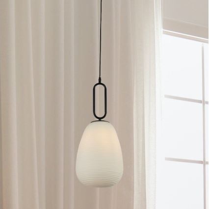Searchlight - Ljuskrona med upphängningsrem ELIXIR 1xE27/60W/230V vit