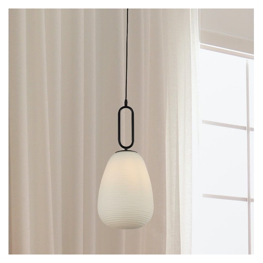 Searchlight - Ljuskrona med upphängningsrem ELIXIR 1xE27/60W/230V vit