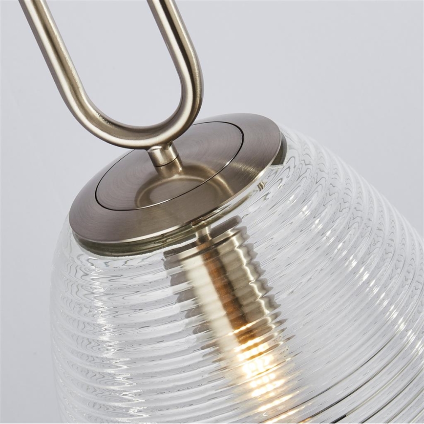 Searchlight - Ljuskrona med upphängningsrem ELIXIR 1xE27/60W/230V genomskinlig