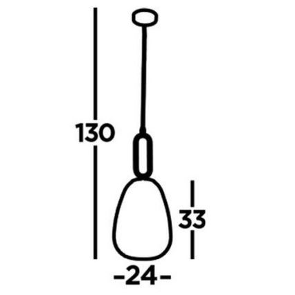 Searchlight - Ljuskrona med upphängningsrem ELIXIR 1xE27/60W/230V genomskinlig