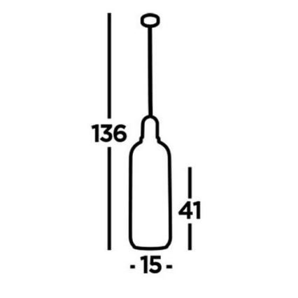 Searchlight - Ljuskrona med upphängningsrem PIPETTE 1xE27/60W/230V matt
