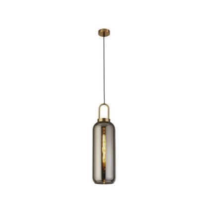 Searchlight - Ljuskrona med upphängningsrem PIPETTE 1xE27/60W/230V shiny