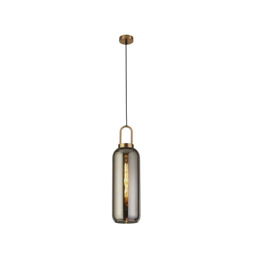 Searchlight - Ljuskrona med upphängningsrem PIPETTE 1xE27/60W/230V shiny