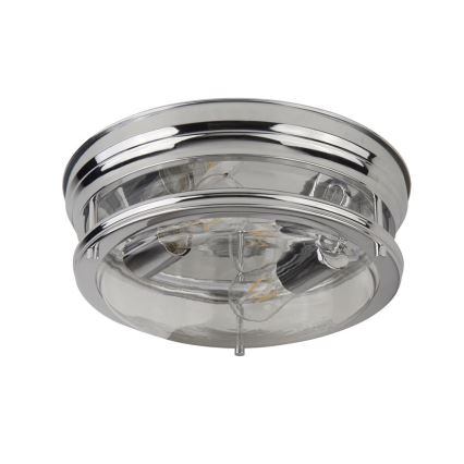 Searchlight - Taklampa EDINBURGH I 2xE27/40W/230V skinande krom