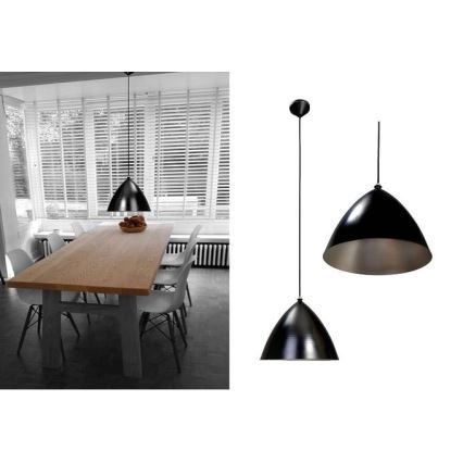 Searchlight  - Ljuskrona med textilsladd 1xE27/60W/230V svart