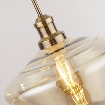 Searchlight - Ljuskrona med upphängningsrem MIA 3xE27/60W/230V mässing