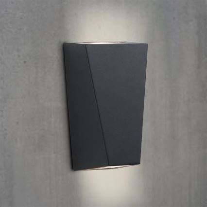 Searchlight - Vägglampa för utomhusbruk OUT 2xGU10/3W/230V IP44 svart