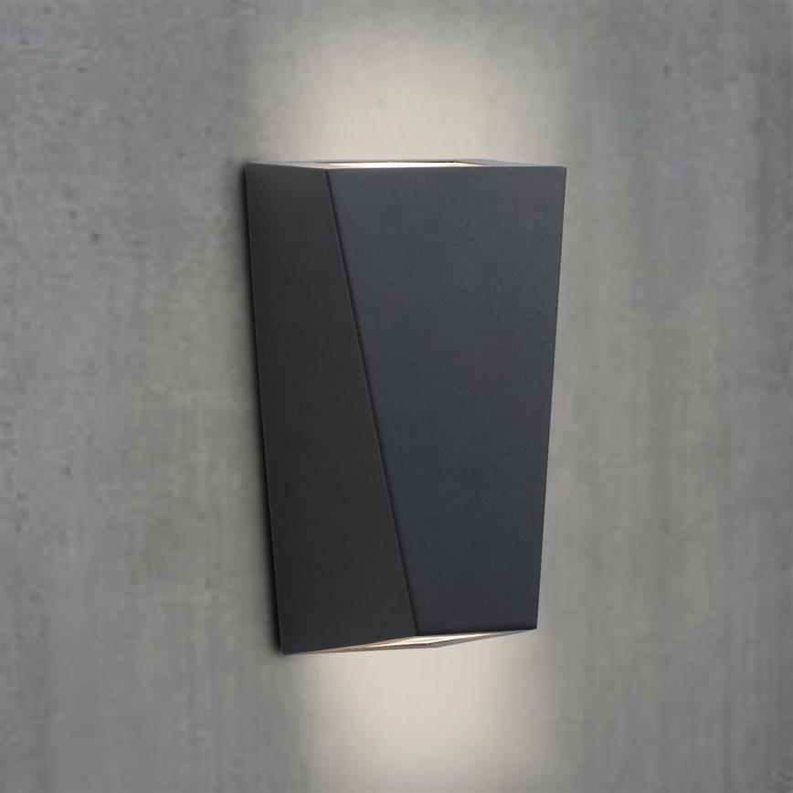 Searchlight - Vägglampa för utomhusbruk OUT 2xGU10/3W/230V IP44 svart
