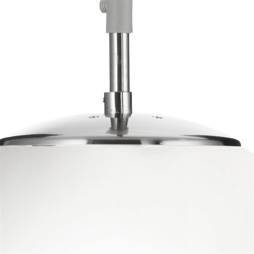 Searchlight - Ljuskrona med upphängningsrem ATOM 1xE27/60W/230V vit/skinande krom
