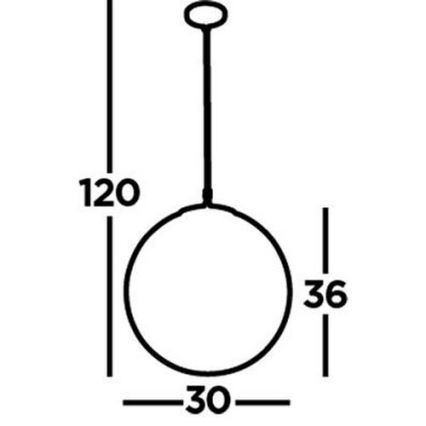 Searchlight - Ljuskrona med upphängningsrem ATOM 1xE27/60W/230V vit/svart