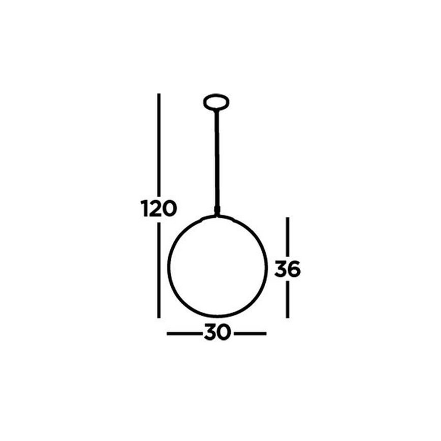 Searchlight - Ljuskrona med upphängningsrem ATOM 1xE27/60W/230V vit/svart
