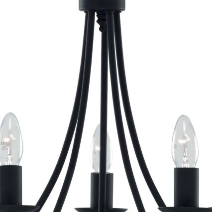 Searchlight 6345-5BK - Ljuskrona med kedja MAYOPLE 5xE14/60W/230V