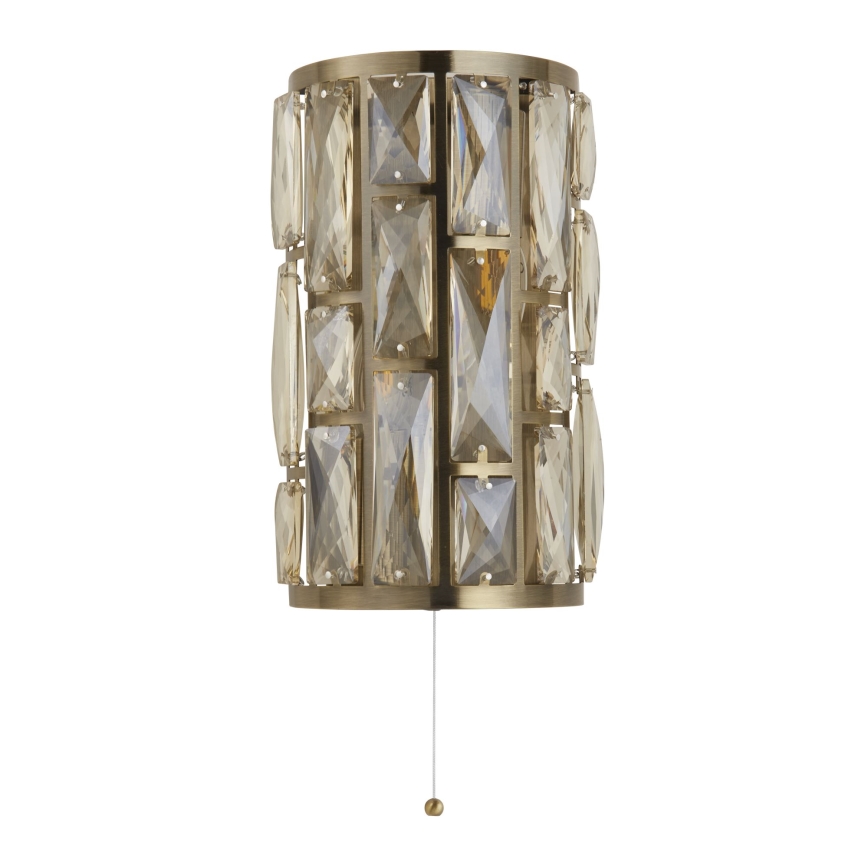 Searchlight - Vägglampa BIJOU 2xE27/60W/230V mässing