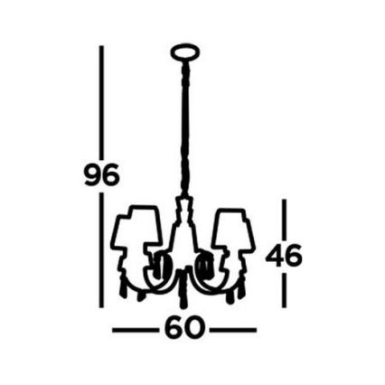 Searchlight - Ljuskrona på kedja PORTICO 5xG9/33W/230V skinande krom