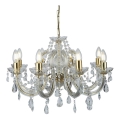 Searchlight 699-8 - Kristallkrona med kedja MARIE 8xE14/40W/230V