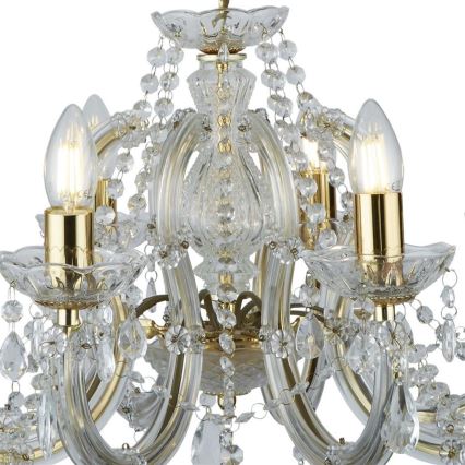 Searchlight 699-8 - Kristallkrona med kedja MARIE 8xE14/40W/230V