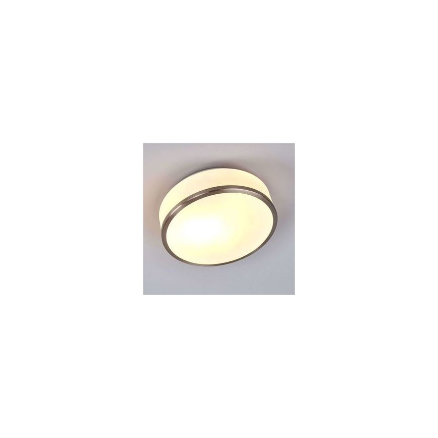 Searchlight 7039-28SS - Badrumsbelysning tak DISC 2xE27/60W/230V IP44