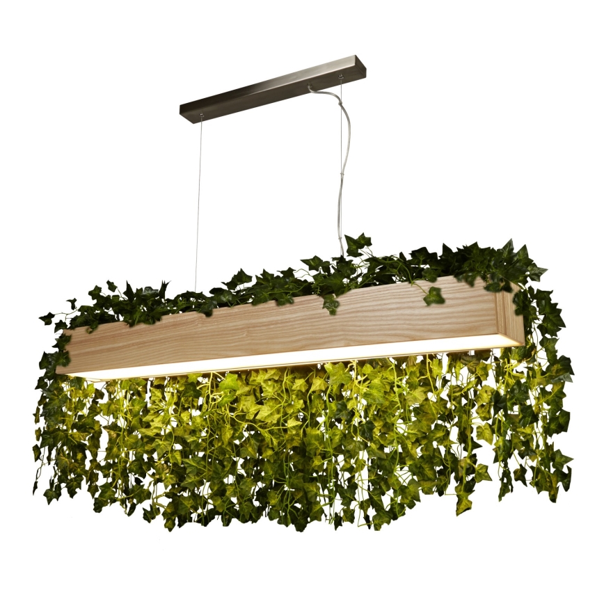 Searchlight - LED ljuskrona med textilsladd ASH LED/20W/230V ask