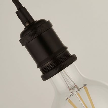 Searchlight - Pendellampa med vajerupphängning SUSPENSION 1xE27/60W/230V svart
