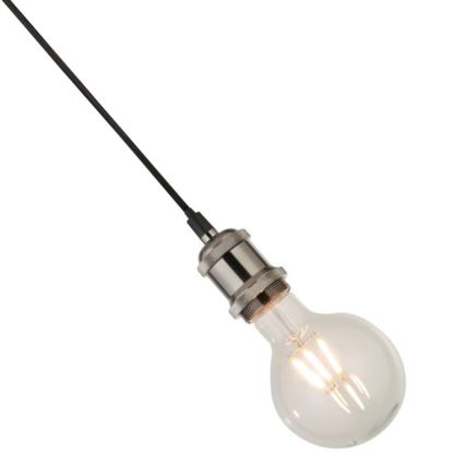 Searchlight - Taklampa med vajer SUSPENSION 1xE27/60W/230V silver