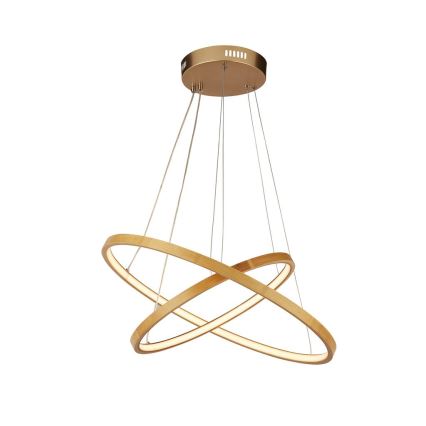 Searchlight - LED ljuskrona med textilsladd ETERNITY LED/12W/230V guld