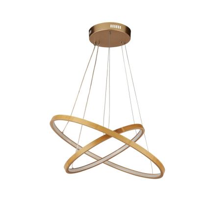 Searchlight - LED ljuskrona med textilsladd ETERNITY LED/12W/230V guld