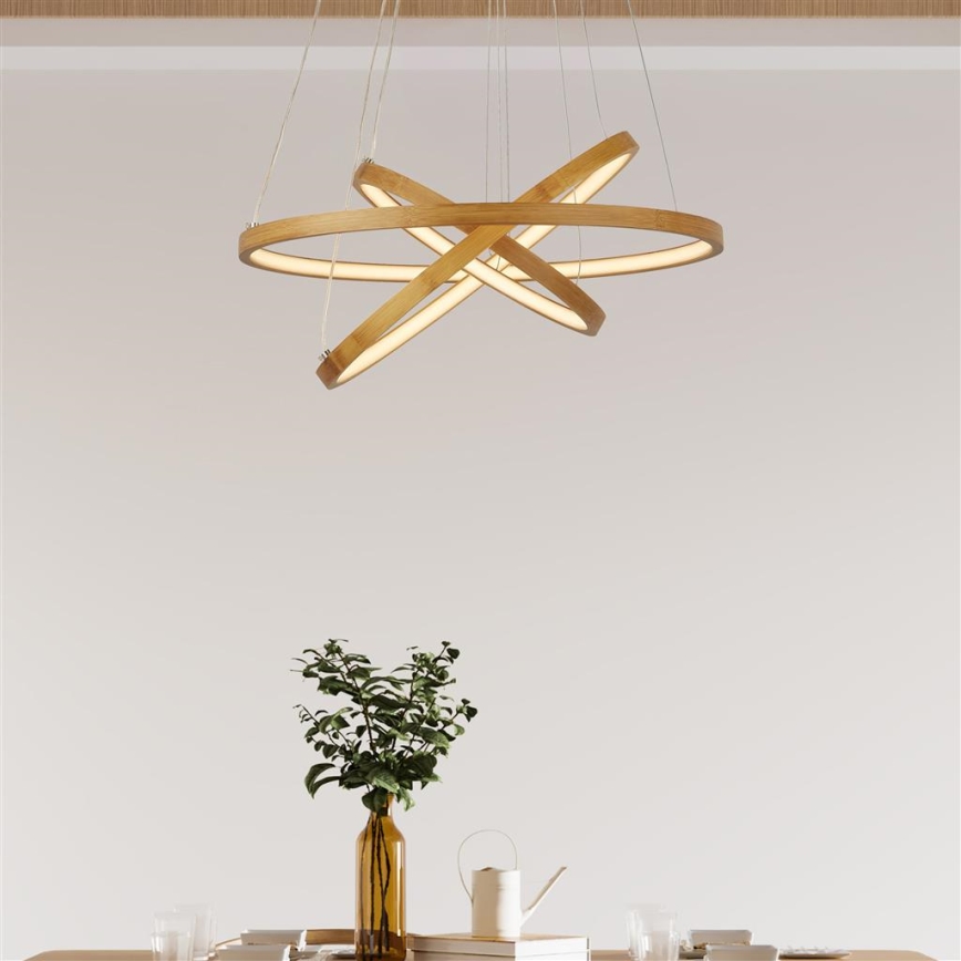 Searchlight - LED ljuskrona med textilsladd ETERNITY LED/34,5W/230V guld