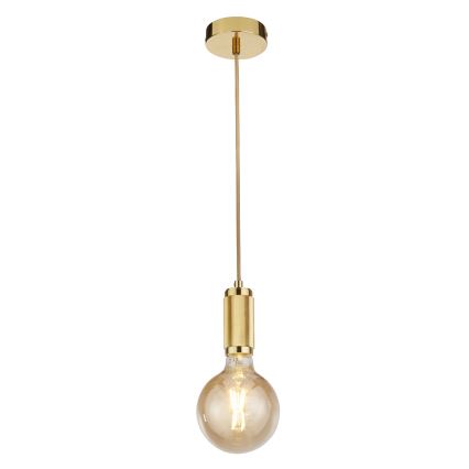 Searchlight - Pendellampa på vajer SUSPENSION 1xE27/60W/230V i guld