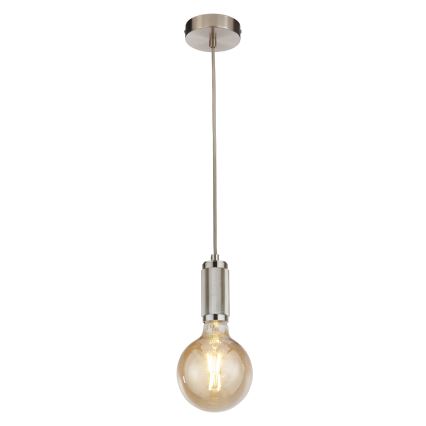Searchlight - Takpendel med kabel SUSPENSION 1xE27/60W/230V silver
