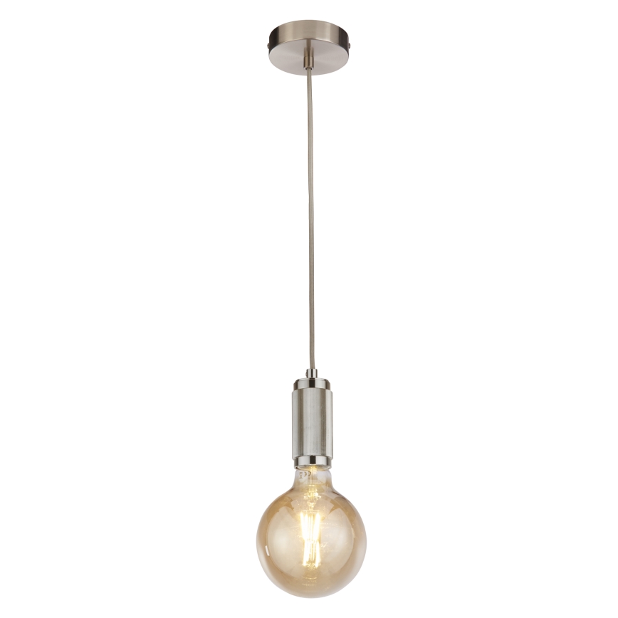 Searchlight - Takpendel med kabel SUSPENSION 1xE27/60W/230V silver