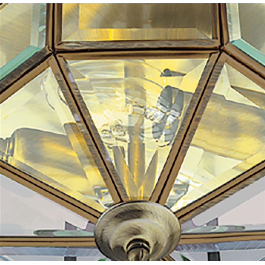 Searchlight - Taklampa FLUSH 2xE14/60W/230V mässing